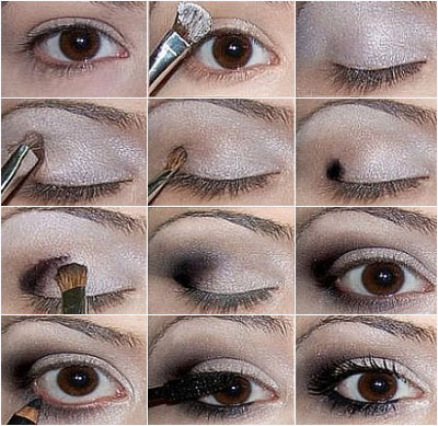 техника макияжа карих глаз